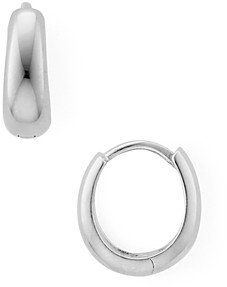 Argentovivo Puffy Huggie Hoop Earrings in Sterling Silver or 18K Gold-Plated Sterling Silver
