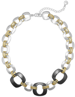 Alfani Tri-Tone Link Short Necklace
