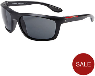 Prada Sport Wraparound Sunglasses - Black