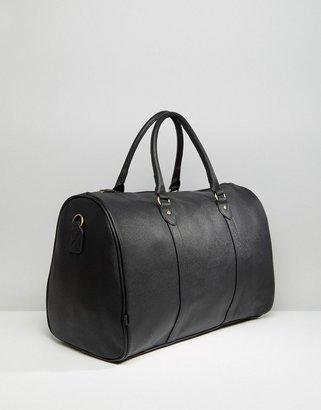 ASOS Smart Holdall In Black Faux Leather