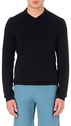 Orlebar Brown Calder knitted polo shirt Navy