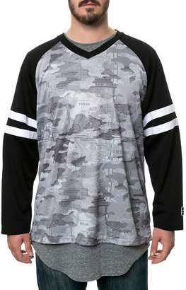 Crooks and Castles The Prestige Hockey Jersey in Gray Map Camo