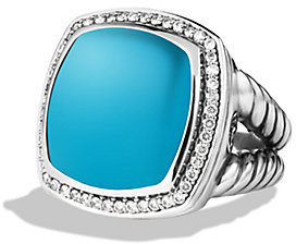David Yurman Albion Ring with Turquoise and Diamonds