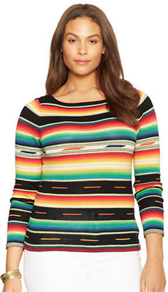 Lauren Ralph Lauren Plus Long Sleeved Serape Sweater