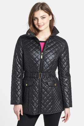 Ellen Tracy Belted Quilted Jacket