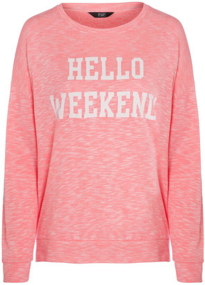 F&F Hello Weekend Slogan Sweatshirt