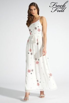 Lipsy Frock And Frill Erica Floral Maxi Dress