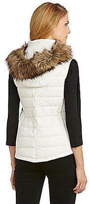MICHAEL Michael Kors Faux-Fur-Trimmed Hooded Quilted Down Vest