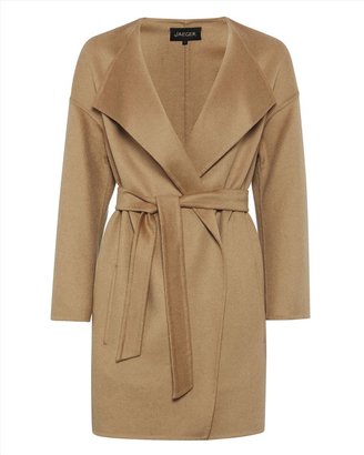 Jaeger Double-Faced Wool Draped Coat
