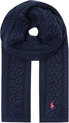 Ralph Lauren Aran cable scarf