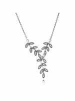 Pandora Shimmering Leaves Silver Necklace