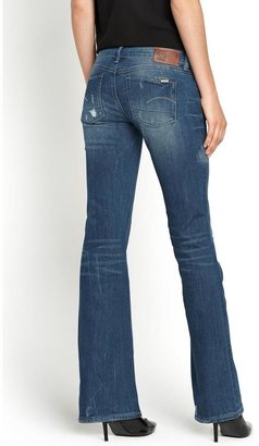 G Star 3301 Bootleg Jeans - Medium Aged Destroy