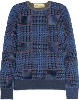 Toga Checked wool-blend sweater