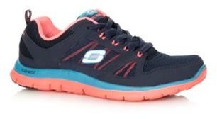 Skechers Navy 'Flex Appeal - Spring' lace up trainers
