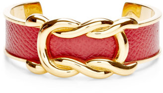 Hermes What Goes Around Comes Around Red And Gold Epsom Twist Cuff Red