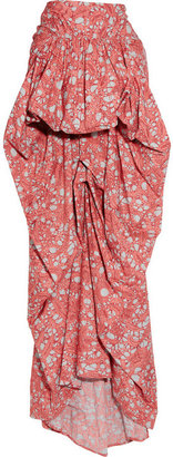 Thakoon Batik-print cotton bustle skirt