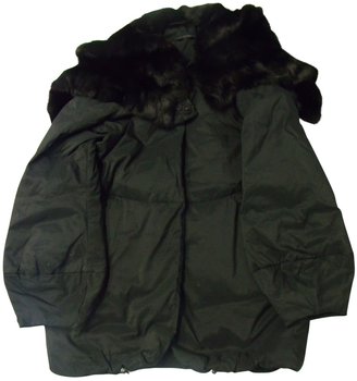 Ermanno Scervino Black Synthetic Coat