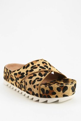 Jeffrey Campbell Menorca Leopard Print Flatform-Sandal
