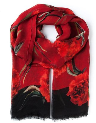 Dolce & Gabbana Carnations print scarf