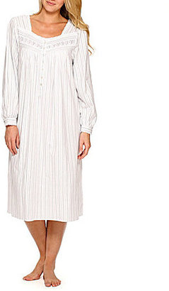 Eileen West Brushed Twill Long-Sleeve Waltz Nightgown