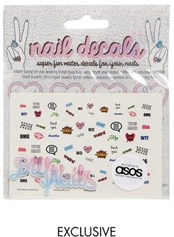 ASOS DIY Nails Nail Transfers Exclusive Slogan - Slogan