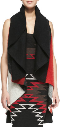 Alice + Olivia Keira Colorblock Knit Draped Vest