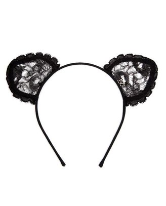 MAISON MICHEL Lace Mouse Ear Headband
