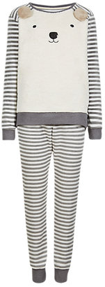 Marks and Spencer M&s Collection Square Bear Striped Pyjamas