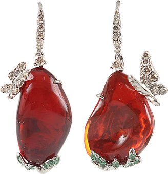 Arunashi Fire Opal Butterfly Earrings