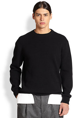 Givenchy Contrasting Panel Wool Sweater