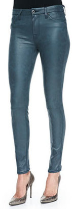 7 For All Mankind Seamed Leather Skinny Pants