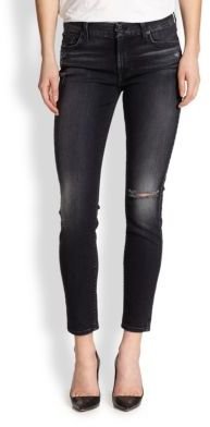 7 For All Mankind Distressed Skinny Ankle Jeans