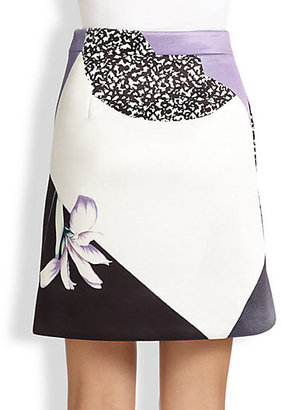 3.1 Phillip Lim Soleil-Print Fold-Pleat Skirt