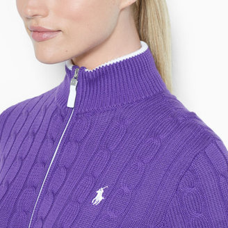 Ralph Lauren Golf Cable-Knit Zip-Up Sweater