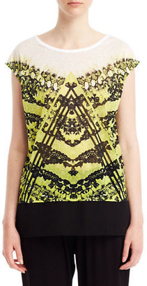Kenneth Cole New York Cascadia Graphic Print Top