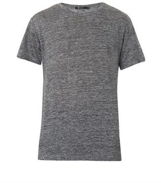 Alexander Wang Short-sleeved slub linen-jersey T-shirt