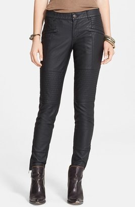 Free People Faux Leather Skinny Moto Pants