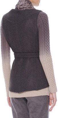Mantu Wool & Shearling Convertible Vest