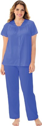 Exquisite Form Women's Plus Size Coloratura Sleepwear Short Sleeve Pajama Set 90807