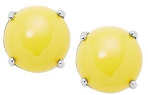 Fossil Yellow round studs