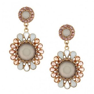 Betty Jackson Designer pastel stone floral chandelier earring