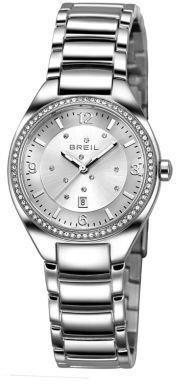Breil Milano Precious Crystal & Stainless Steel Bracelet Watch/Silver