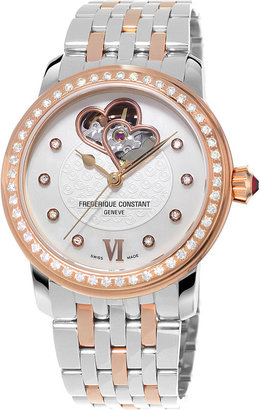 Frederique Constant FC310WHF2PD2B3 Automatic World Heart Federation Stainless Steel and Diamond Watch - for Women