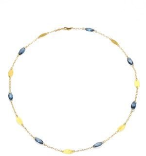Gurhan Willow London Blue Topaz & 24K Yellow Gold Bloom Necklace