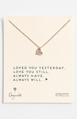 Dogeared 'Love - Sparkle Heart' Boxed Pendant Necklace
