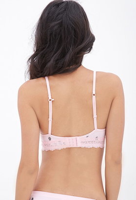 Forever 21 heart print lace bra