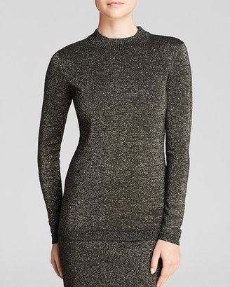 Diane von Furstenberg Sweater - Metallic Mock Neck