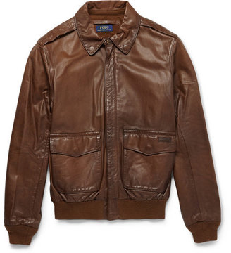 Polo Ralph Lauren Farrington Leather Bomber Jacket