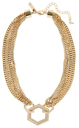 Autograph Hexagon Linked Up Chain Necklace
