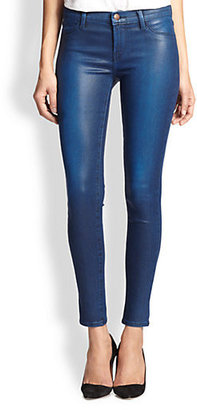 J Brand 620 Mid-Rise Super Skinny Stocking Jeans